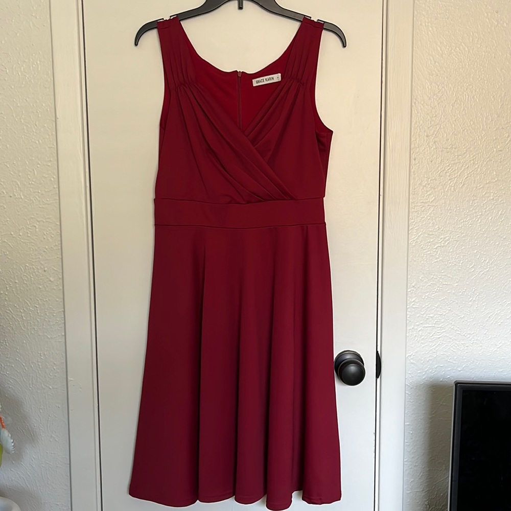 Wine Red cocktail dress